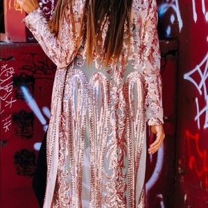 Rose gold Royal sequin duster